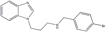 [3-(1H-1,3-benzodiazol-1-yl)propyl][(4-bromophenyl)methyl]amine,,结构式