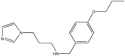 [3-(1H-imidazol-1-yl)propyl][(4-propoxyphenyl)methyl]amine,,结构式