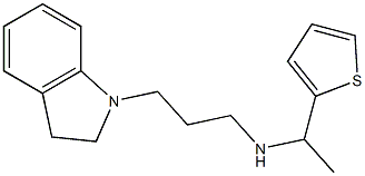 [3-(2,3-dihydro-1H-indol-1-yl)propyl][1-(thiophen-2-yl)ethyl]amine Structure