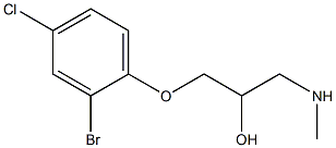 [3-(2-bromo-4-chlorophenoxy)-2-hydroxypropyl](methyl)amine 化学構造式
