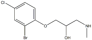 [3-(2-bromo-4-chlorophenoxy)-2-hydroxypropyl](methyl)amine,,结构式