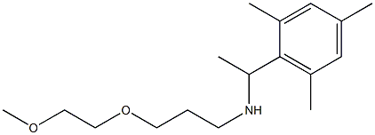 [3-(2-methoxyethoxy)propyl][1-(2,4,6-trimethylphenyl)ethyl]amine,,结构式