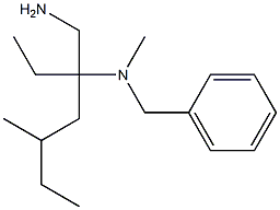 [3-(aminomethyl)-5-methylheptan-3-yl](benzyl)methylamine 化学構造式