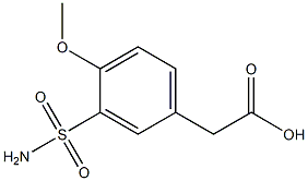 [3-(aminosulfonyl)-4-methoxyphenyl]acetic acid Struktur