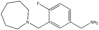 [3-(azepan-1-ylmethyl)-4-fluorophenyl]methanamine Struktur