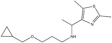 [3-(cyclopropylmethoxy)propyl][1-(2,5-dimethyl-1,3-thiazol-4-yl)ethyl]amine|