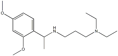 [3-(diethylamino)propyl][1-(2,4-dimethoxyphenyl)ethyl]amine 化学構造式