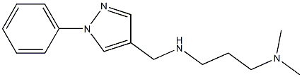 [3-(dimethylamino)propyl][(1-phenyl-1H-pyrazol-4-yl)methyl]amine,,结构式