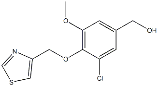 [3-chloro-5-methoxy-4-(1,3-thiazol-4-ylmethoxy)phenyl]methanol 结构式