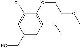 [3-chloro-5-methoxy-4-(2-methoxyethoxy)phenyl]methanol 结构式