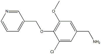 [3-chloro-5-methoxy-4-(pyridin-3-ylmethoxy)phenyl]methanamine Structure