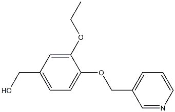 [3-ethoxy-4-(pyridin-3-ylmethoxy)phenyl]methanol 化学構造式