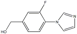 3-氟-4-(1H-咪唑-1-基)苯基]甲醇,1037138-79-6,结构式