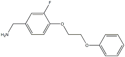 [3-fluoro-4-(2-phenoxyethoxy)phenyl]methanamine Struktur