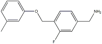 [3-fluoro-4-(3-methylphenoxymethyl)phenyl]methanamine Structure