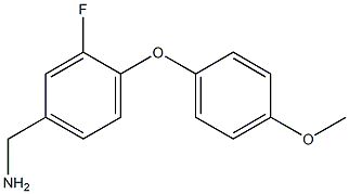 [3-fluoro-4-(4-methoxyphenoxy)phenyl]methanamine 化学構造式