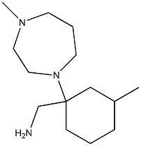 [3-methyl-1-(4-methyl-1,4-diazepan-1-yl)cyclohexyl]methanamine,,结构式