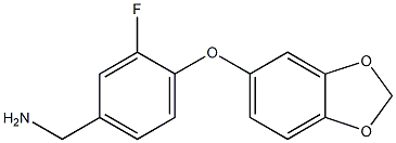 [4-(2H-1,3-benzodioxol-5-yloxy)-3-fluorophenyl]methanamine Structure