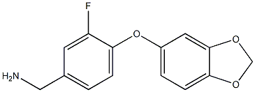 [4-(2H-1,3-benzodioxol-5-yloxy)-3-fluorophenyl]methanamine,,结构式