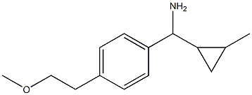 [4-(2-methoxyethyl)phenyl](2-methylcyclopropyl)methanamine Structure