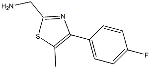 [4-(4-fluorophenyl)-5-methyl-1,3-thiazol-2-yl]methanamine Structure