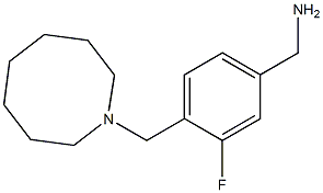 [4-(azocan-1-ylmethyl)-3-fluorophenyl]methanamine Structure