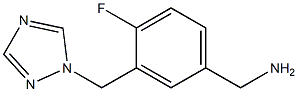 [4-fluoro-3-(1H-1,2,4-triazol-1-ylmethyl)phenyl]methanamine,,结构式