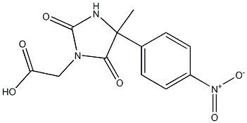 [4-methyl-4-(4-nitrophenyl)-2,5-dioxoimidazolidin-1-yl]acetic acid Structure