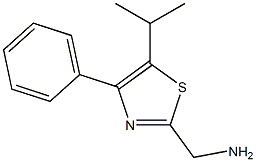 [4-phenyl-5-(propan-2-yl)-1,3-thiazol-2-yl]methanamine,,结构式