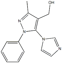 [5-(1H-imidazol-1-yl)-3-methyl-1-phenyl-1H-pyrazol-4-yl]methanol 结构式