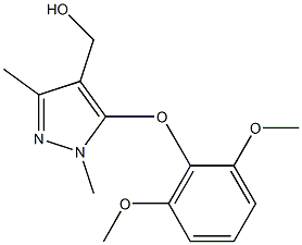[5-(2,6-dimethoxyphenoxy)-1,3-dimethyl-1H-pyrazol-4-yl]methanol 结构式