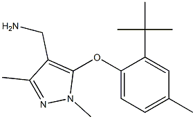 [5-(2-tert-butyl-4-methylphenoxy)-1,3-dimethyl-1H-pyrazol-4-yl]methanamine Structure