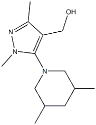 [5-(3,5-dimethylpiperidin-1-yl)-1,3-dimethyl-1H-pyrazol-4-yl]methanol Structure