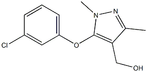 [5-(3-chlorophenoxy)-1,3-dimethyl-1H-pyrazol-4-yl]methanol 结构式