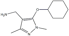 [5-(cyclohexyloxy)-1,3-dimethyl-1H-pyrazol-4-yl]methanamine Struktur