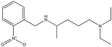 [5-(diethylamino)pentan-2-yl][(2-nitrophenyl)methyl]amine 化学構造式