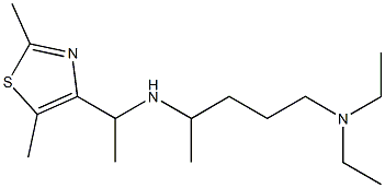 [5-(diethylamino)pentan-2-yl][1-(2,5-dimethyl-1,3-thiazol-4-yl)ethyl]amine,,结构式