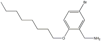 [5-bromo-2-(octyloxy)phenyl]methanamine,,结构式