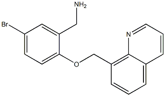 [5-bromo-2-(quinolin-8-ylmethoxy)phenyl]methanamine,,结构式