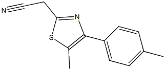 [5-methyl-4-(4-methylphenyl)-1,3-thiazol-2-yl]acetonitrile Structure