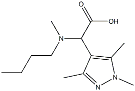 [butyl(methyl)amino](1,3,5-trimethyl-1H-pyrazol-4-yl)acetic acid,,结构式