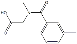 [methyl(3-methylbenzoyl)amino]acetic acid,,结构式