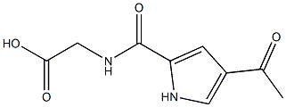 {[(4-acetyl-1H-pyrrol-2-yl)carbonyl]amino}acetic acid 结构式