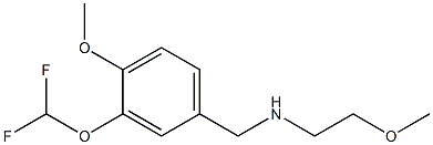 {[3-(difluoromethoxy)-4-methoxyphenyl]methyl}(2-methoxyethyl)amine Struktur