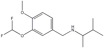 {[3-(difluoromethoxy)-4-methoxyphenyl]methyl}(3-methylbutan-2-yl)amine Structure