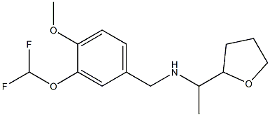 {[3-(difluoromethoxy)-4-methoxyphenyl]methyl}[1-(oxolan-2-yl)ethyl]amine