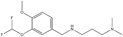 {[3-(difluoromethoxy)-4-methoxyphenyl]methyl}[3-(dimethylamino)propyl]amine,,结构式