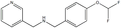 {[4-(difluoromethoxy)phenyl]methyl}(pyridin-3-ylmethyl)amine Struktur