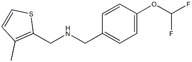 {[4-(difluoromethoxy)phenyl]methyl}[(3-methylthiophen-2-yl)methyl]amine Structure