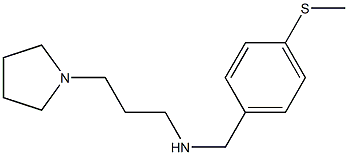 {[4-(methylsulfanyl)phenyl]methyl}[3-(pyrrolidin-1-yl)propyl]amine,,结构式